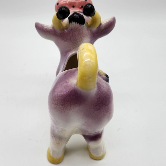 Vntg Numbered THAMES Japan Purple Cow Creamer Hand-Painted Ceramic Collectible - Picture 3 of 8